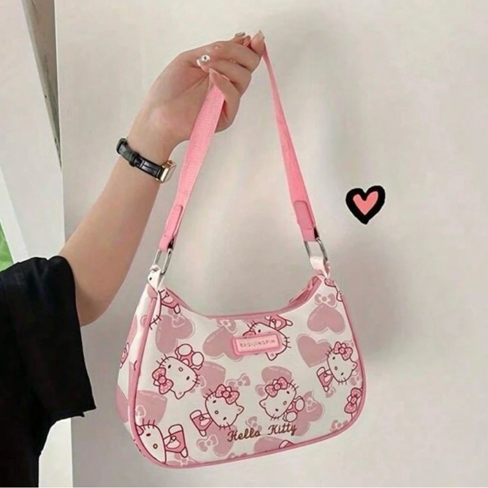 Hello Kitty Pink and White Shoulder Bag